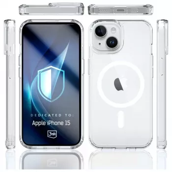 Protective Case 3MK Armor MagCase for Apple iPhone 15 — durable design, magnetic compatibility