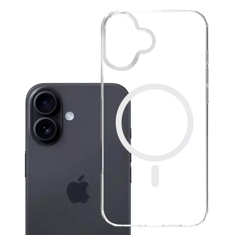 Cover mobile phone case 3MK Armor MagCase for iPhone 16, 6.1 inch (15.5 cm), transparent, PC+TPU