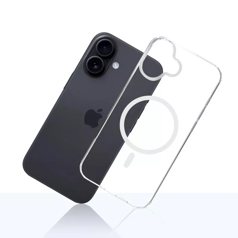 Cover mobile phone case 3MK Armor MagCase for iPhone 16, 6.1 inch (15.5 cm), transparent, PC+TPU