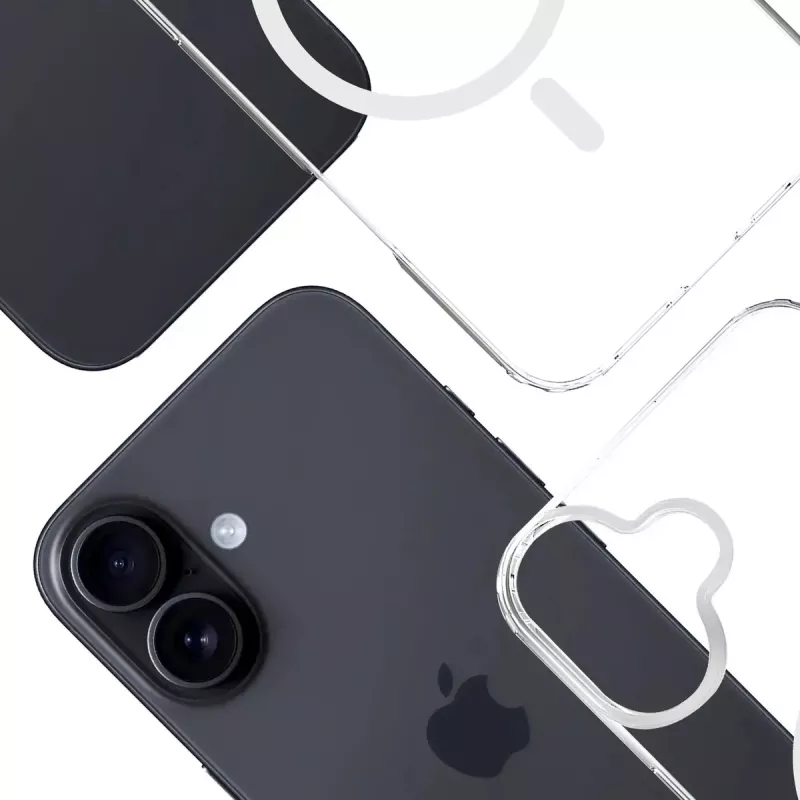 Cover mobile phone case 3MK Armor MagCase for iPhone 16, 6.1 inch (15.5 cm), transparent, PC+TPU