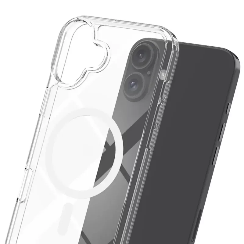 Cover mobile phone case 3MK Armor MagCase for iPhone 16, 6.1 inch (15.5 cm), transparent, PC+TPU