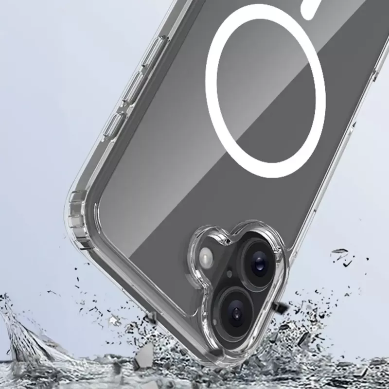 Cover mobile phone case 3MK Armor MagCase for iPhone 16, 6.1 inch (15.5 cm), transparent, PC+TPU