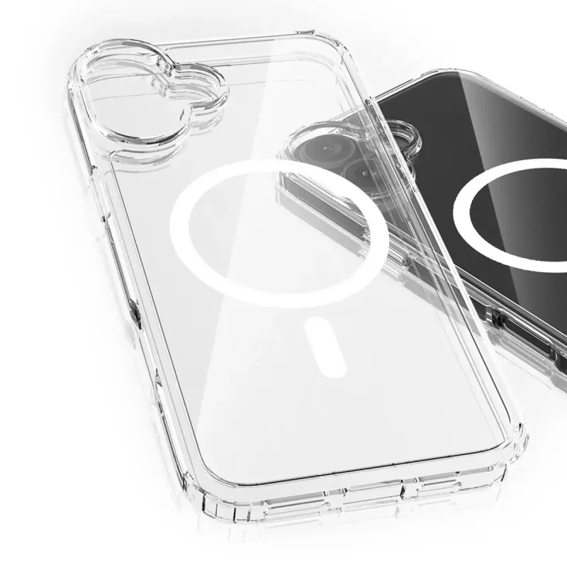 Cover mobile phone case 3MK Armor MagCase for iPhone 16, 6.1 inch (15.5 cm), transparent, PC+TPU