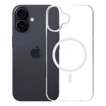 Cover mobile phone case 3MK Armor MagCase for iPhone 16, 6.1 inch (15.5 cm), transparent, PC+TPU