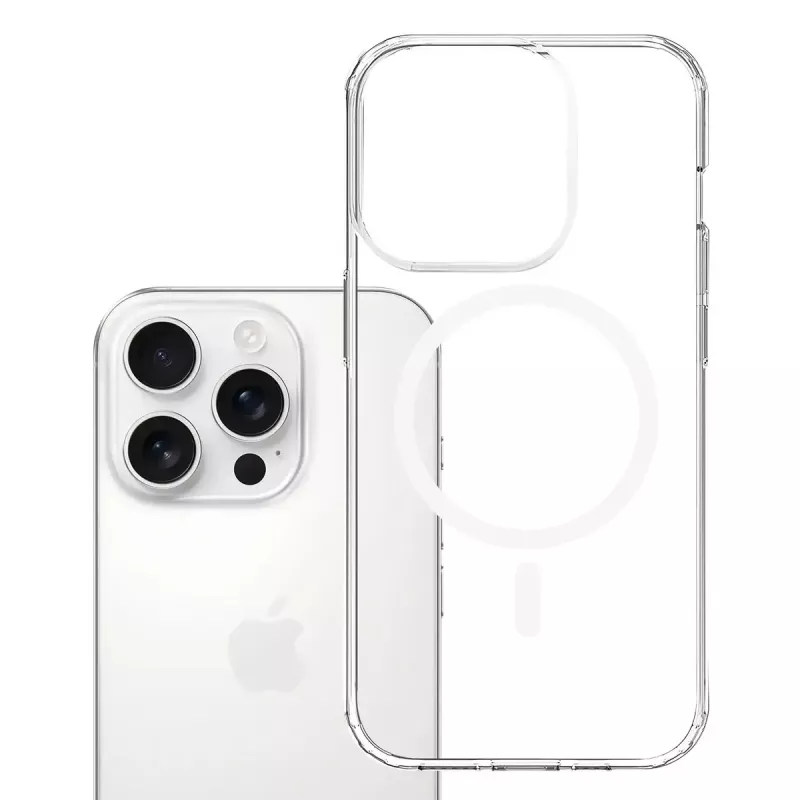 Phone case 3MK Armor MagCase Cover for iPhone 16 Pro Max, fits 17.5 cm (6.9 inch), transparent, PC+TPU