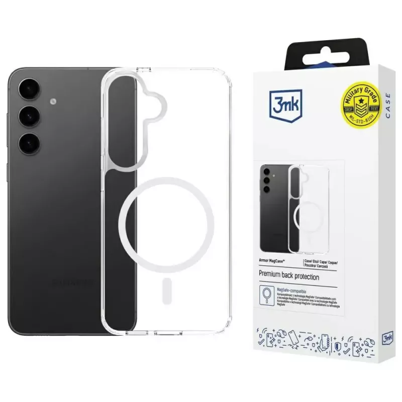 Protective phone case 3MK Armor MagCase for Samsung Galaxy S24/S25 — durable slim-fit design