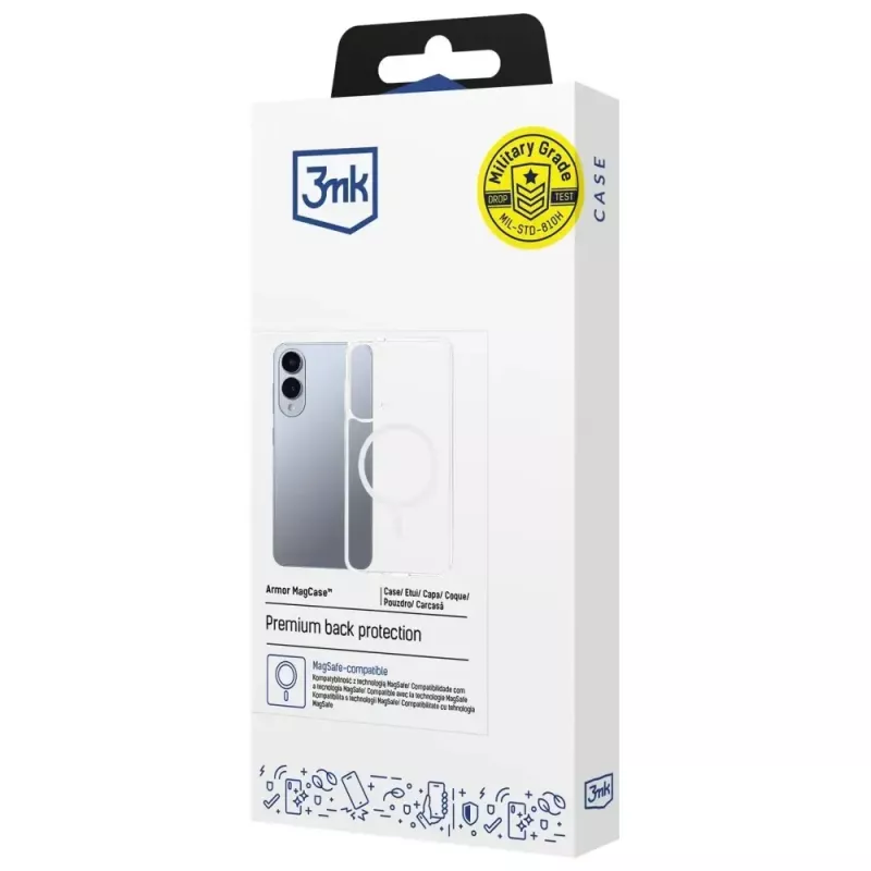 Protective phone case 3MK Armor MagCase for Samsung Galaxy S25 Edge — slim shockproof design