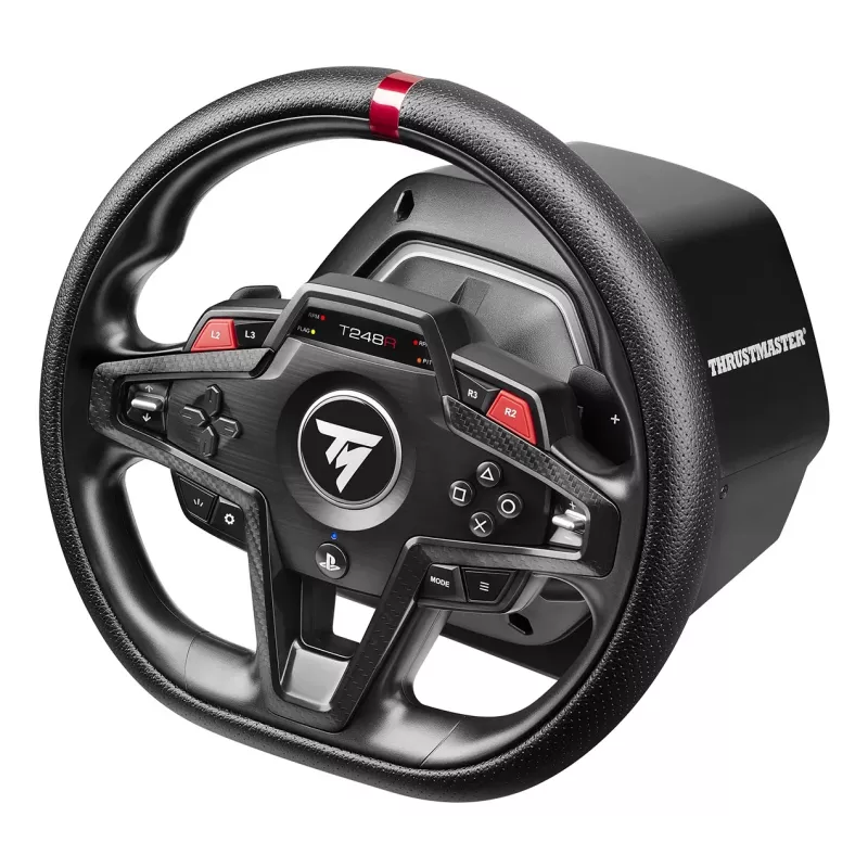 Steering wheel and pedals Thrustmaster T248R Black — USB, hybrid drive, force feedback, LCD display, leather wheel