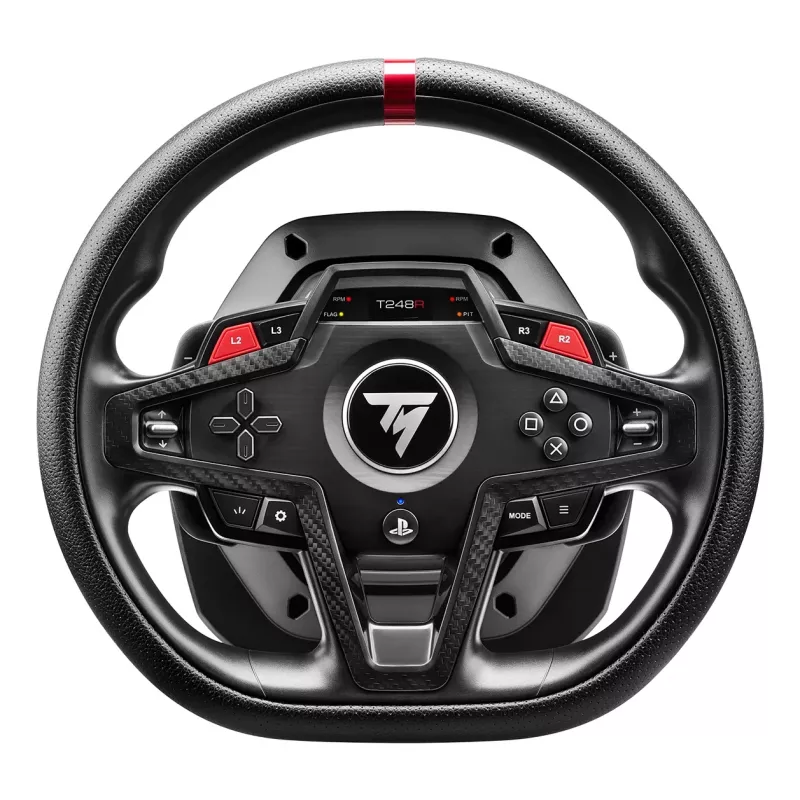 Steering wheel and pedals Thrustmaster T248R Black — USB, hybrid drive, force feedback, LCD display, leather wheel