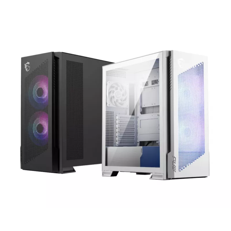 PC case MSI MPG VELOX 300R AIRFLOW PZ Midi Tower White — ATX/EATX/MicroATX/Mini-ITX, 1×3.5 inch, 4×2.5 inch, 2×USB 3.2 Gen1, side window