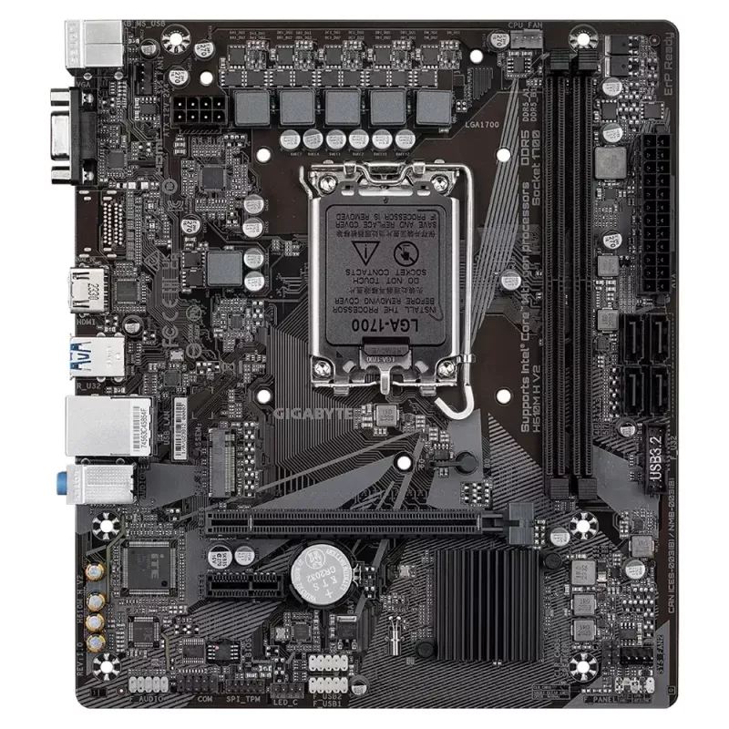 Motherboard GIGABYTE H610M H V2, Intel H610, LGA 1700, Micro ATX