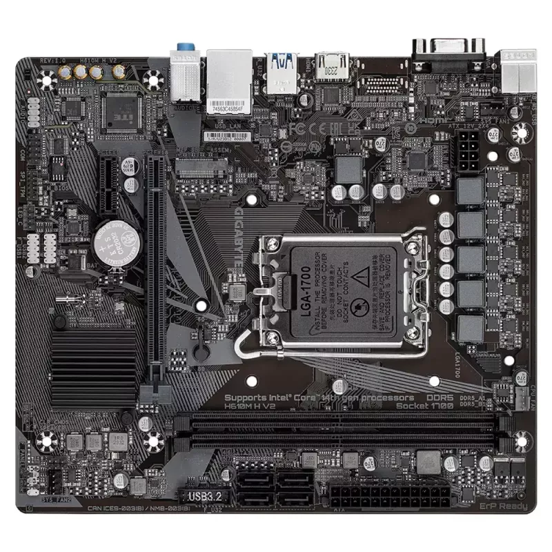 Motherboard GIGABYTE H610M H V2, Intel H610, LGA 1700, Micro ATX