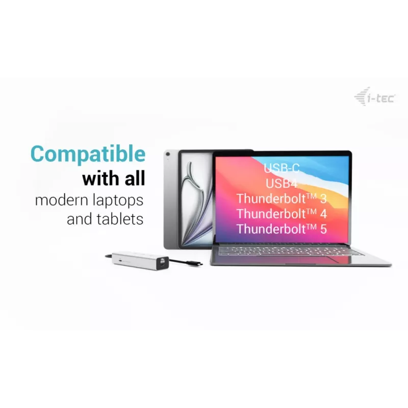 i-tec Metal USB-C Charging HUB 5port with USB-C video 8K + Power Delivery 85W