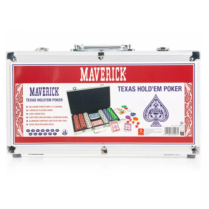Poker set Cartamundi Maverick — plastic chips 11.5 g, case 385×240×65 mm