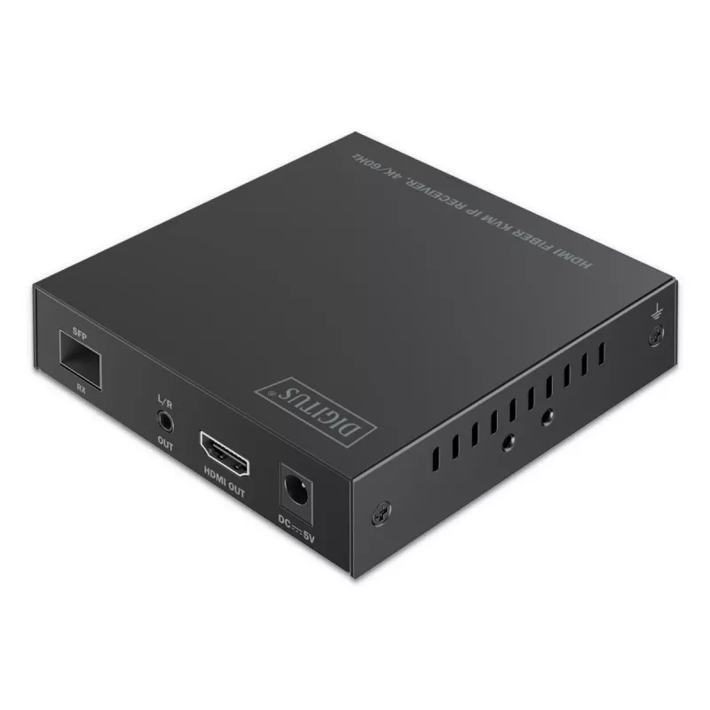 DIGITUS HDMI Fiber Receiver - for DS-55348 4K/60Hz 40 km/300m IP 1G Black