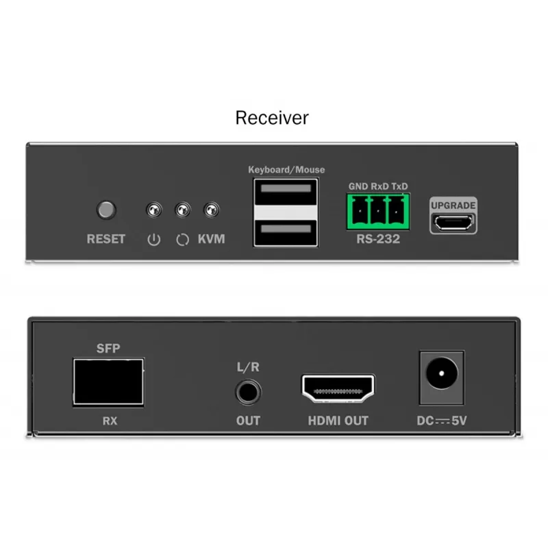 DIGITUS HDMI Fiber Receiver - for DS-55348 4K/60Hz 40 km/300m IP 1G Black