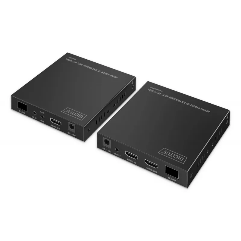 DIGITUS HDMI Fiber Extender Set - 4K/60Hz, 40 km/300m Black