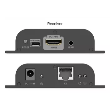 DIGITUS HDMI IP Extender Set - 4K/60Hz 120/200 m, One-to-Many, CAT, Black