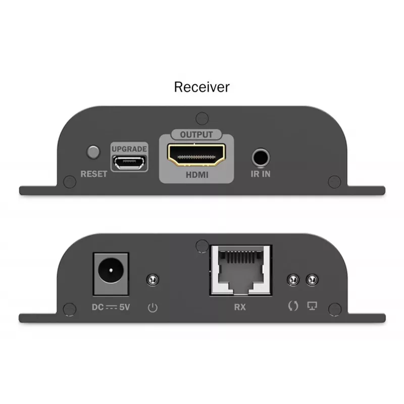 DIGITUS HDMI IP Extender Set - 4K/60Hz 120/200 m, One-to-Many, CAT, Black