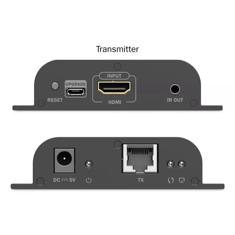 DIGITUS HDMI IP Extender Set - 4K/60Hz 120/200 m, One-to-Many, CAT, Black
