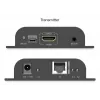 DIGITUS HDMI IP Extender Set - 4K/60Hz 120/200 m, PoE, One-to-Many, CAT, Black