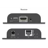 DIGITUS HDMI IP Extender Set - 4K/60Hz 120/200 m, PoE, One-to-Many, CAT, Black