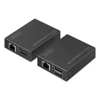 DIGITUS HDMI KVM Extender Set - 4K/30Hz 40/70m PoC CAT Black