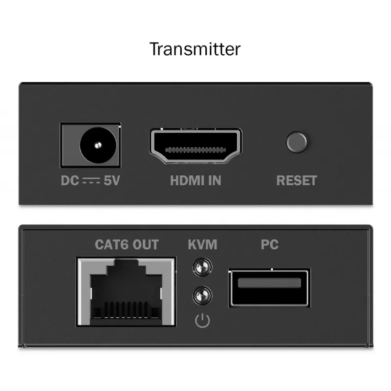 DIGITUS HDMI KVM Extender Set - 4K/30Hz 40/70m PoC CAT Black