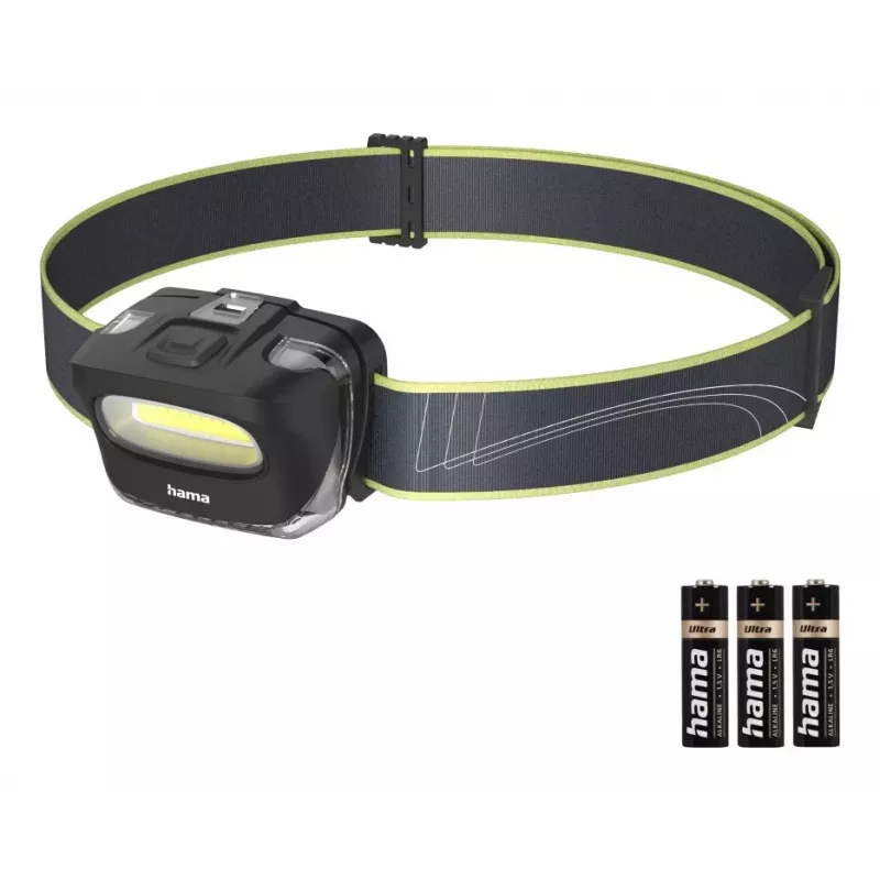 Hama HL110 Black, Blue, Yellow Headband flashlight COB LED