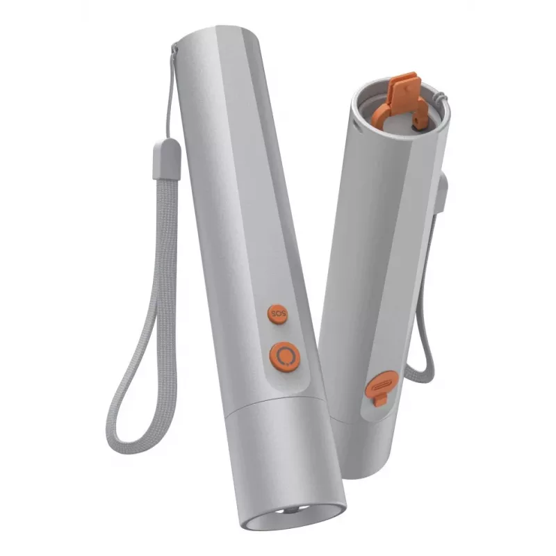 Hand flashlight Hama FL350-C Silver LED 3W USB rechargeable