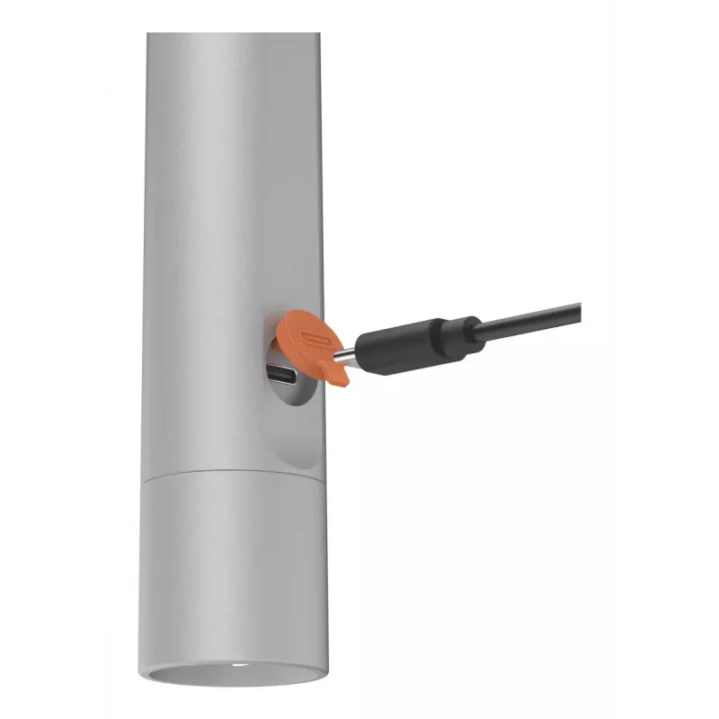Hand flashlight Hama FL350-C Silver LED 3W USB rechargeable