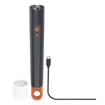 Rechargeable LED Flashlight HAMA FLX1200-C — aluminum, shockproof, 4 modes + SOS