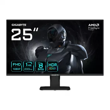 GIGABYTE GS25F2 25 inch FHD Gaming Monitor - 1920 x 1080, 200Hz, 1ms, 300 cd/m², Display HDR 10, HDMI 2.0, Displayport 1.4