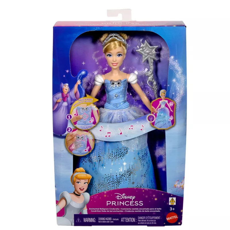 Disney Princess Enchanted Ballgown Cinderella Fashion Doll with Lights & Sounds, Inspired by Movie