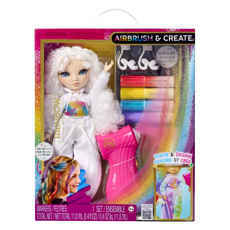 Rainbow High Air Brush & Create Fashion Dolls -Green Eyes, Fashion doll, Female, 4 yr(s), Boy/Girl, 280 mm, Multicolour