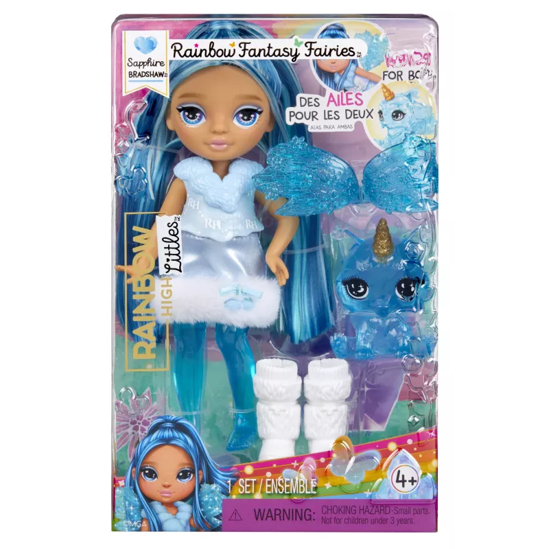 Rainbow High Littles Rainbow Fantasy Fairies Doll- Sapphire (blue)