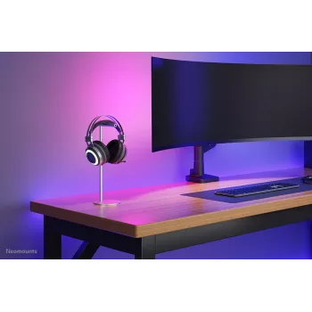Headphone stand Neomounts ADS11-170SL — aluminum desktop holder for over-ear and on-ear headphones