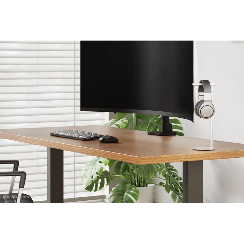 Headphone stand Neomounts ADS11-170SL — aluminum desktop holder for over-ear and on-ear headphones