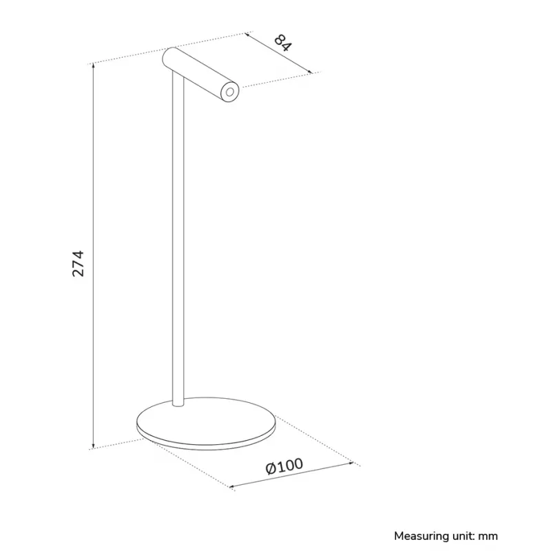 Headphone stand Neomounts ADS11-170SL — aluminum desktop holder for over-ear and on-ear headphones