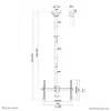 Ceiling mount Neomounts CL35-440BL16XL max 50kg 37-70 inch