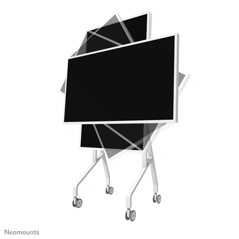 Neomounts FL50-515WH1 Samsung Flip trolley for 55–65 inch displays, rotatable, height adjustable, white