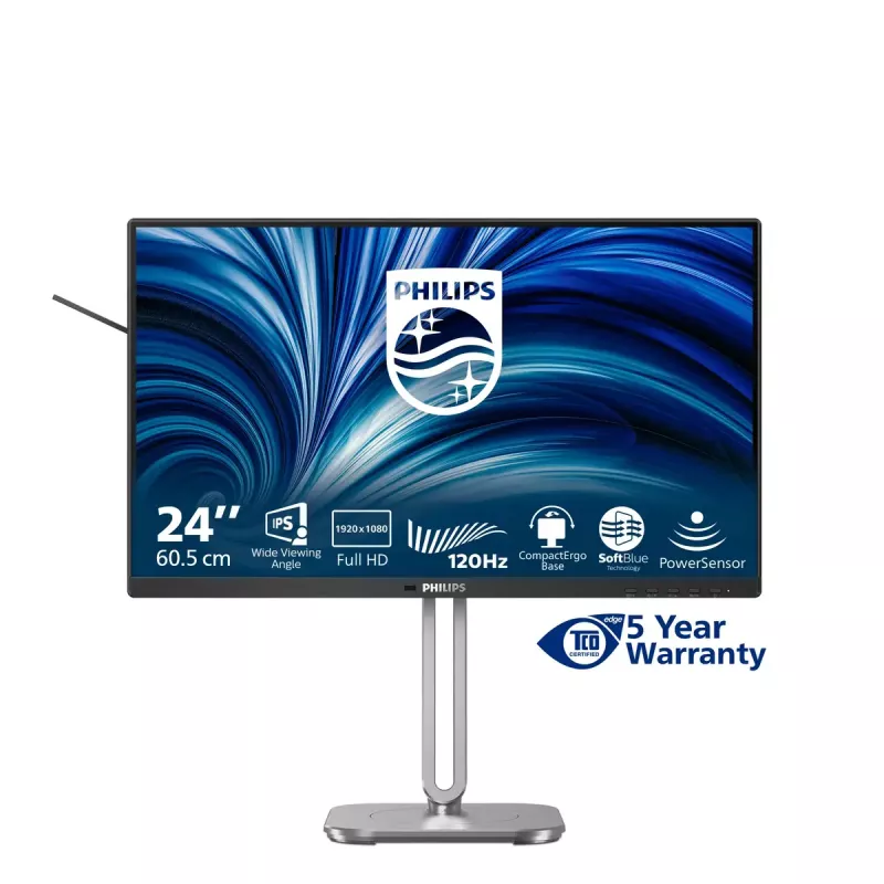 Philips 4000 series 24B2N4200/00 computer monitor 60.5 cm (23.8 inch) 1920 x 1080 pixels Full HD LCD Grey