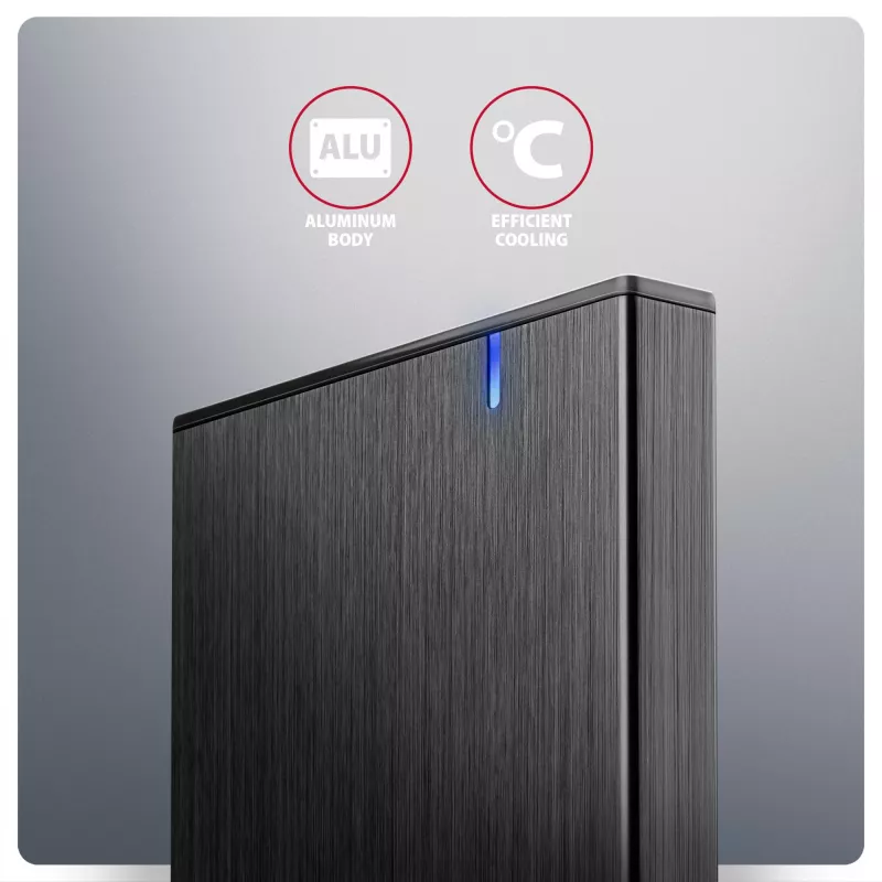 Axagon EE25-XA6C Compact aluminum USB-C 5Gbps – SATA 6G external box for 2.5 inch SSD/HDD