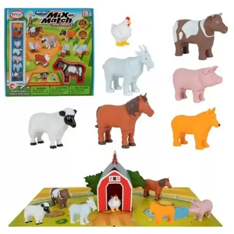 MALIK Magnetic Mini Animals Set 62333 — Farm Theme magnetic toy figures for toddlers