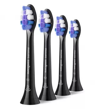 Toothbrush heads Philips HX6054/88 — 4-pack, extra soft bristles, black