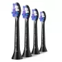 Toothbrush heads Philips HX6054/88 — 4-pack, extra soft bristles, black