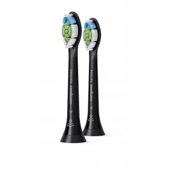 Philips Sonicare Optimal White HX6062/88 2-pack brush heads, 2 pc(s), Black, 3 month(s), Medium, 62000 movements per minute, Philips