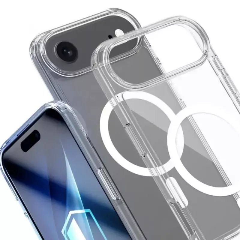 Phone cover 3MK for Apple iPhone 17 Air — transparent TPU/PU case, fits 6.5 inch (16.5 cm) screen
