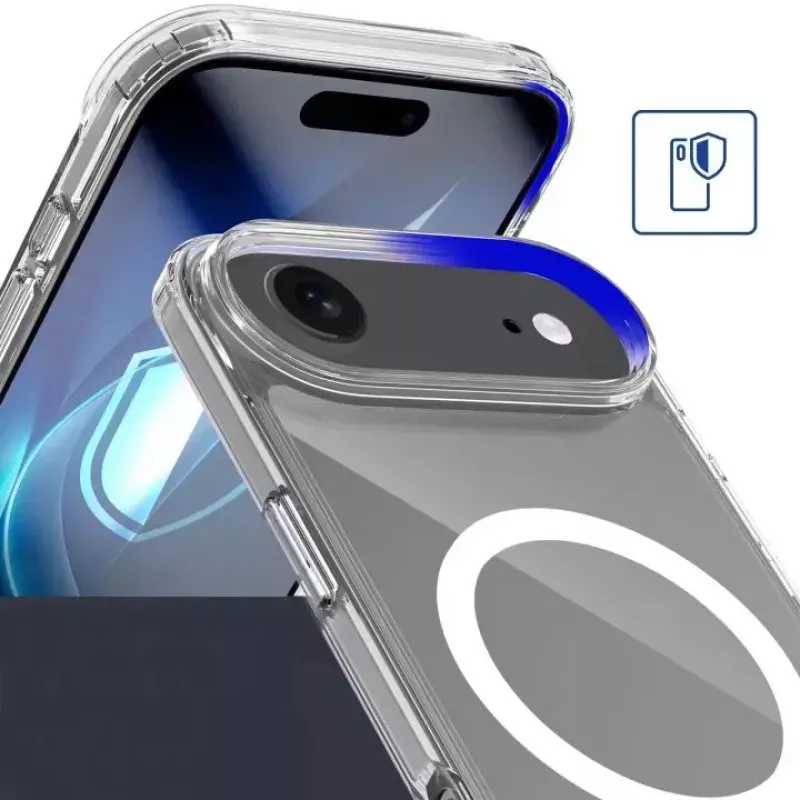 Phone cover 3MK for Apple iPhone 17 Air — transparent TPU/PU case, fits 6.5 inch (16.5 cm) screen