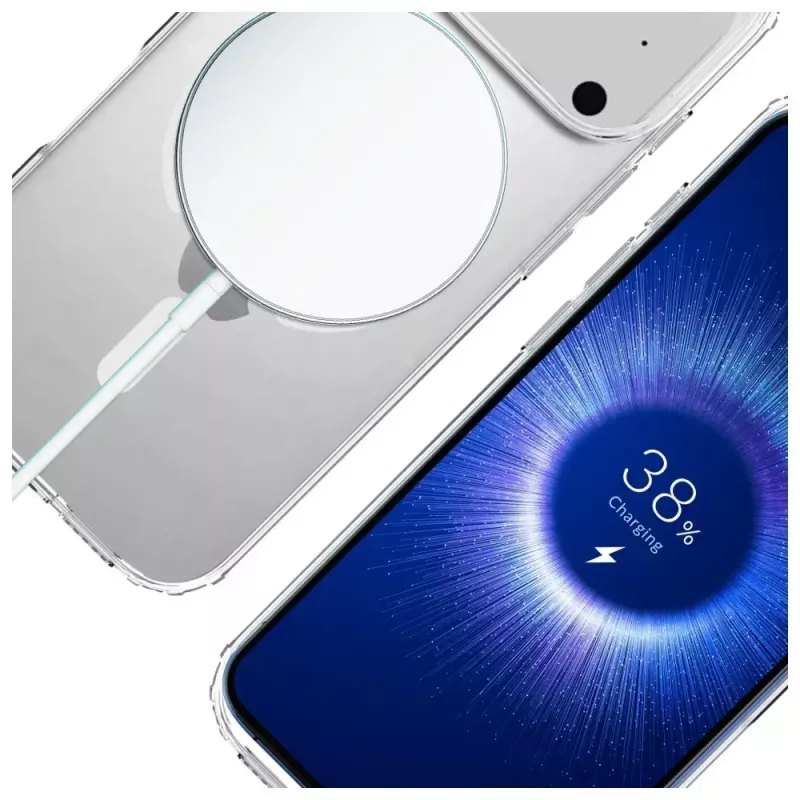 Protective case 3MK Armor MagCase for Apple iPhone 17 Pro, magnetic attachment, transparent/smoke finish